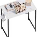 Pamray 23 Inch Computer Desk for Small Spaces, Home Office Work Desk with Headphone Hook, Small Office Desk Study Writing Table