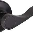Design House Springdale One-Sided Non-Turning Dummy Door Lever, Matte Black, Decorative Interior Door Handle for Closet, Pantry, and French Doors, Reversible Surface Mount Hardware, 778878