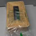 Rattan Tissue Box Cover, Rectangular Wicker Tissue Box Holder, Decorative Woven Facial Tissue Holder for Bathroom, Kitchen, Living Room, Bedroom (Natural)