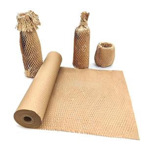 Honeycomb Packing Paper, 15" x 131' Packing Paper Substitute Alternative for Bubble Cushioning Wrap for Moving Shipping Packaging, Recyclable Moving Supplies Bubble Packing Wrap Protective Roll (Khaki)