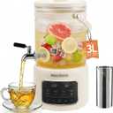 3L Electric Kettle & Beverage Dispenser with Infuser, Spigot - All-in-One Health Pot for Iced Tea/Coffee, Temperature Control, Glass Pitcher - Home & Office Use