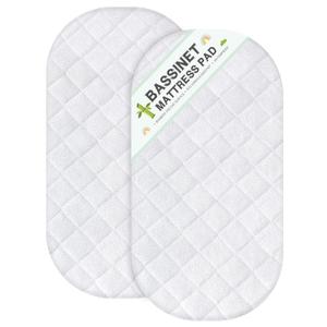 Bassinet Mattress Protector Fits 18" x 28" Munchkin Brica, 4moms Mamaroo and Pamo Babe 4 in 1 Portable Crib(not playard), Waterproof, Washer & Dryer