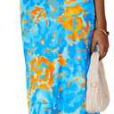 PRETTYGARDEN Women's Floral Bodycon Maxi Dress Summer Beach Sundress Sleeveless Spaghetti Strap Wedding Guest Dress (Blue, M)
