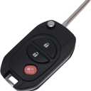 Flip Key Fob Shell Case for Toyota Sienna Highlander Tacoma GQ43VT20T Keyless Entry Remote Control Car Key Fob Cover Housing (1)