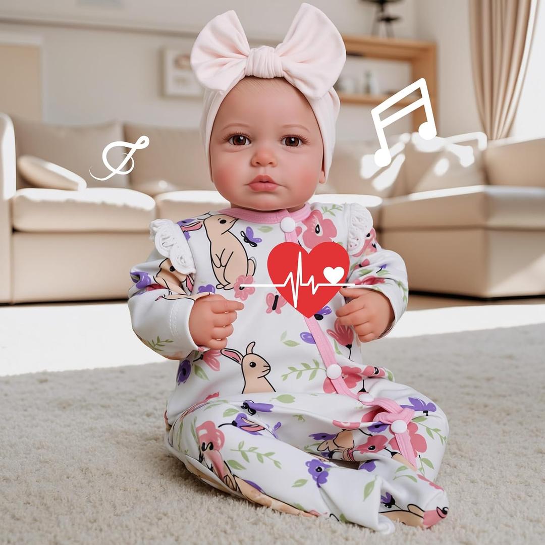 BABESIDE Reborn Baby Dolls - 20-inch Cute Soft Vinyl Realistic Baby Doll Real Life Baby Dolls with Complete Accessories Perfect for Cuddling, Playtime, and Gift Giving