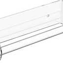 Clear Acrylic Paper Towel Holder Wall Mount Paper Towel Holder Under Cabinet, Wall Mounted Undermount Hanging Paper Towels Holder Dispenser, Holds Jumbo Rolls, Adhesive Strips & Screws Included