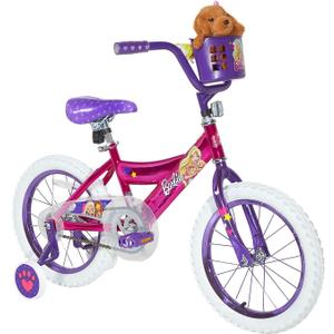 Dynacraft Barbie 12, 16, 18-inch Girls' Bike for Kids Ages 3-9 Years - Fun and Stylish Design, Sturdy and Durable, Perfect for Kids Learning to Ride, Easy to Assemble, Ideal for Young Riders