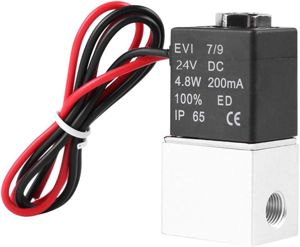 Beduan 2 Way Normally Closed DC 24V Electric Solenoid Air Valve 1/4" NPT