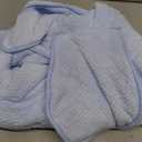 Dog Bathrobe Towel Wrap, Hooded Double Layer Super Absorbent Dog Drying Coat, Adjustable Warm Bath Robe for Cold Weather, Beach, Pool, Fast Drying Towels for Large Medium Dogs, Blue, L