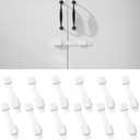 Inaya 12-Pack Child Proof Locks for Cabinet Doors, Drawers, Fridge, Toilet Seat, Dishwasher, Trash Can, Cupboard - 3M Adhesive - No Drilling - Baby Proofing Cabinet Locks (White)