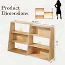 Expandable Solid Wood Bookshelf with Adjustable Design, Medium