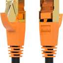 Network Cable, Cat 8 Ethernet Cable 3ft, Faster Than Cat7/Cat6/Cat 6e/Cat5, Either Ethernet Cable, Double Shielded Gold Plated RJ45 Cable 26AWG Cat8 Ethernet Cable for Xbox,PS4, Router, Modem, Gaming