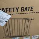 29"-40" Baby Gate for Stairs, Auto Close Stroller Friendly Dog Gate Indoor for Doorways, Pressure Mounted Baby Gate, Easy Walk Through Gate for Children & Pets, Black