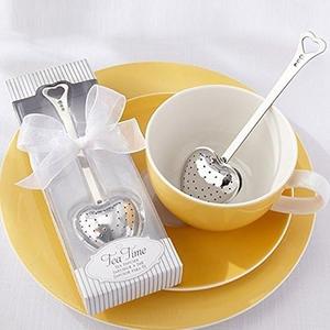 BERON Stainless Steel Tea Time Heart Tea Infuser Party Supplier (set of 20) (Silver)