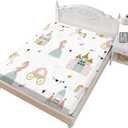 MUSOLEI Princess Fitted Sheet Set Cute Girl Castle Sheet Girl Bed Sheets Girls Teens Kids Bedding Set 1 Deep Pocket Fitted Sheet with Pillowcases Microfiber (Princess, Full)