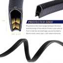 Edge Trim Black U-Channel Rubber Trim Edge with Metal 1/2" X 3/8" - Fit Gap 3/64" to1/4 Car Door Edge Sealing Strip, PVC Weather Stripping with Steel, Metal Edge Protector, 26FT