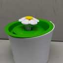 Catit LED Flower Fountain with Triple Action Filter, Cat Drinking Water Fountain, 3 L (9.0 x 8.3 x 7.7 Inches, Green)