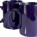 30oz Super Large Ceramic Coffee Mugs Large Handles Set of 2 (Cobalto)