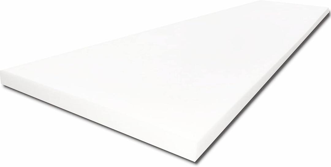 Foamy Foam High Density 1 inch Thick, 24 inch Wide, 80 inch Long Upholstery Foam, Cushion Replacement