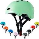 Bike Skateboard Helmet, Adjustable and Multi-Sport for Skate Scooter, 3 Sizes for Adult Youth Kids Toddler (Medium, Mint Green)