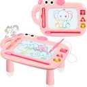 Toddler Girl Toys Age 1-2, Magnetic Drawing Board, Erasable Doodle Board Pad for Kids, Baby Early Learning Toys for 1 2 3 Year Old Girls, First Christmas New Year Birthday Gifts for Girls Boys (Pink)