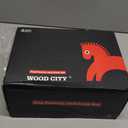 WOOD CITY Toddler Puzzles and Rack Set, Wooden Peg Puzzles Bundle with Storage Holder Rack, Educational Knob Puzzle for Kids Age 2 3 4 Years - Alphabet Number Shape Dinosaur Animal Vehicle