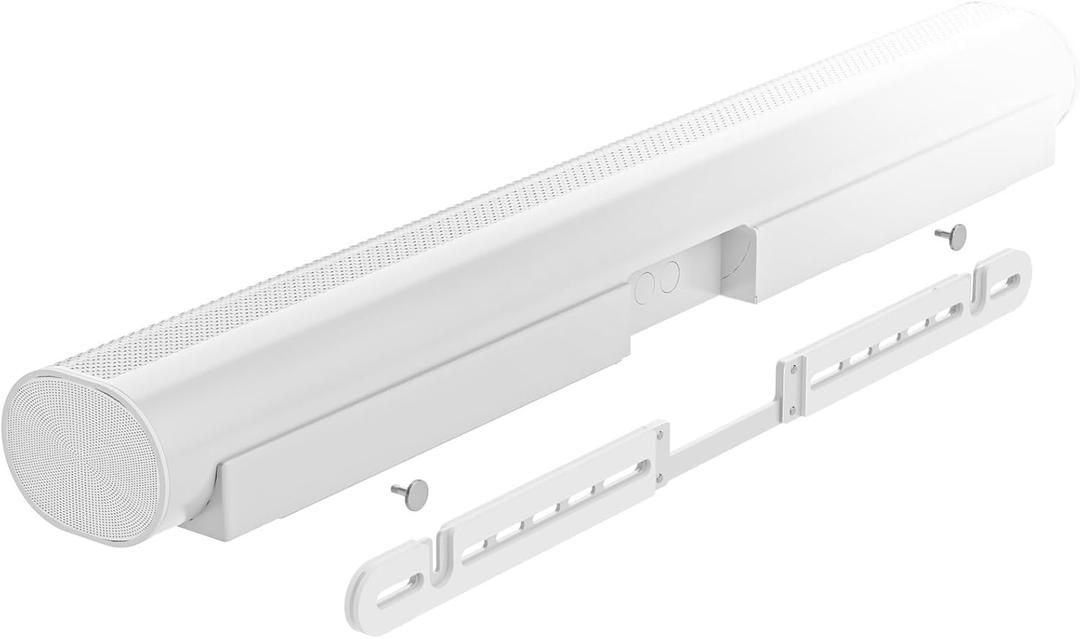 WALI Soundbar Wall Mount, Designed for Sonos Arc and Sonos Arc Ultra, Low Profile Sound Bar Mount Bracket Under TV with Hardware Kit, Easy to Install (SON003-W), White