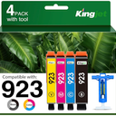 923 Ink Cartridges Combo Pack Replacement for HP 923 Ink Cartridges for HP Printers Work for HP OfficeJet Pro 8130e 8135e 8139e 8138e 8122e 8120 8124e 8122 8120e Printer Ink (4 Pack)