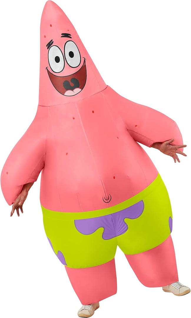 Rubies Adult SpongeBob SquarePants Inflatable Patrick Star Costume for Themed Parties and Halloween, As Shown, One Size