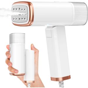 Portable Handheld Steam Garment Steamer Foldable: Effortless Wrinkle Clothes Steam Iron Removal 20-Second Fast Heat-up, 1200W, 120ml Water Tank for Home & Travel (120V Only, Not for Europe) (White)