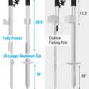 [2024 Upgraded] Exact Design Sand Spike with Bait Box,Protective Cap, Anodized Aluminum, Etched Measurements + Sand Flea Rake Holder (All in one Solution)