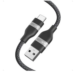 Anker Car Carplay Cable for iPhone 17 16 Pro Max Plus, Upcycled Braided USB A to USB C Car Charger Cord for Samsung Note20 and More (3FT, Black)