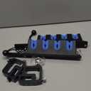 SPARKWHIZ Fishing Rod Holder for Truck, Boat, Clamp on Fishing Pole Racks Holds 4 Rods, Aluminum