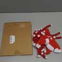 LOOGI Mini Santa Hat and Santa Scarf for Crafts Doll Christmas Decor Wine Bottle Cover 10Pcs