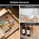 Cooyes Shelf Liner  Non-Slip Cabinet & Drawer Liner for Kitchen  Non-Adhesive Waterproof Shelf Paper with Modern Pattern  Durable EVA Cabinet Mat  Easy to Cut (Amber,11.8" W x 118" L)