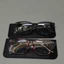 livho High Tech Blue Light Glasses - Advanced Blue Light Blocking Computer Glasses - Screen Fatigue & UV Protection (*B7 Matte Black+clear Pink)