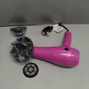 Conair Hair Dryer with Retractable Cord, 1875W Cord-Keeper Blow Dryer,Pink (3 Piece Set)