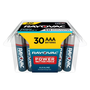 Rayovac Alkaline Batteries, AAA - 30 pack