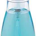 iDesign Foaming Soap Dispenser for Kitchen, Bathroom, Sink, Vanity, 3" x 3" x 7.5", Clear and Brushed Nickel