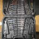 DISEN Ratcheting Wrench Set 25pcs, Flex Head Ratchet Wrenches Double Foldable, Metric 8-19mm and SAE 1/4'' -3/4'', 72-Teeth, Cr-V Steel,12 Point Combination Wrench set with Heavy Duty Case