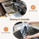 Glass Microwave Splatter Cover, Microwave Cover for Food with Standup Handle, Dishwasher Safe, Food Safe, Clear Microwave Plate Splatter Guard Lid with Vent Hole, House Essentials for Gift, 9.5inch