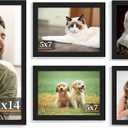 PEALSN 7 Pack Collage Picture Frames, Gallery Wall Frame Set with One 11x14, Two 5x7, and Four 4x6, Multiple Photo Frames for Wall Gallery Decor, Black