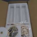 Gold Candle Holders Set of 3 Decorative Taper Candlestick Holders with Windproof Glass for Wedding Reception, Home Decor, and Holiday Centerpieces Elegant Heights of 14'', 16.5'', 18.8''