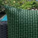 Kevin Textile Outdoor Waterproof Throw Pillow Covers Pack of 2 Farmhouse Decorative Cushion Covers for Garden Patio Tent Balcony Bench Couch Sofa 22x22 Inch, Dark Green
