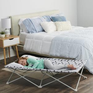 Regalo My Cot Pal Extra Long Portable Toddler Bed - Eye Lashes, White, Small Single