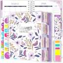 Planner 2025-2026, 18 Months Large Academic Daily Weekly Monthly Planner Organizer, July. 2025 - Dec. 2026, 8.5x9.8" Agenda with Page Tabs, Separator Page, Pocket Folder, Bookmark, Stickers & Sticky Note Set