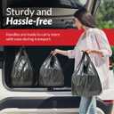 Reli. T-shirt Plastic Bags | 1,050 Pack | Black Plastic Bags with Handles (Plain) | Ideal for Grocery, Shopping, Food Take Out/To Go, Small Business