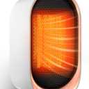 Space Heater, Portable Heater for Indoor Use, Small Electric Heaters with Overheat & Tip-Over Protection, Mini Desk Heaters for Office Bedroom Bathroom, Compact & Efficient Heating, White