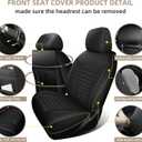 DISUTOGO for Subaru Forester Seat Covers 2019-2025 2026 Premium,Limited,Sport,Touring,Wilderness,Base, 1:1 Custom Waterproof Faux Leather Car Seat Covers Compatible Airbag (5 Seats,Black)
