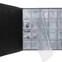 Juvale Coin Collection Book - 240-Pocket Organizer & Top-Flap Coin Album - Binder with Removable Pages for Quarter Collection - 8"x 6", Dark Blue